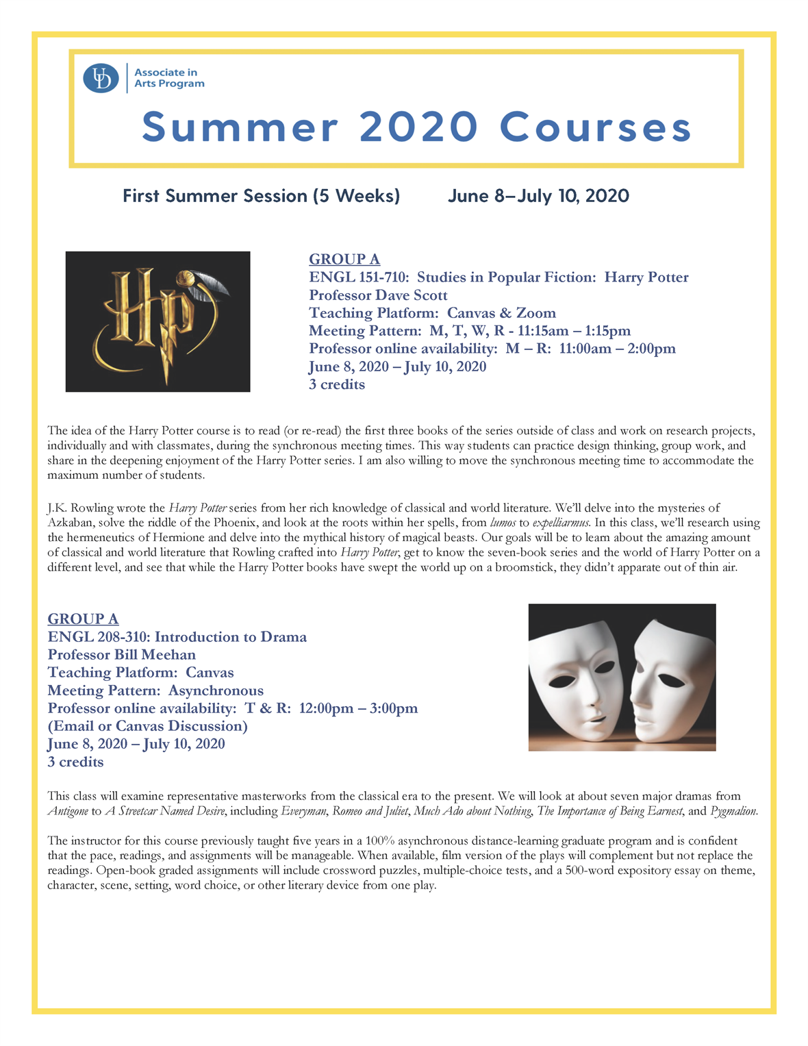UD Summer Courses 